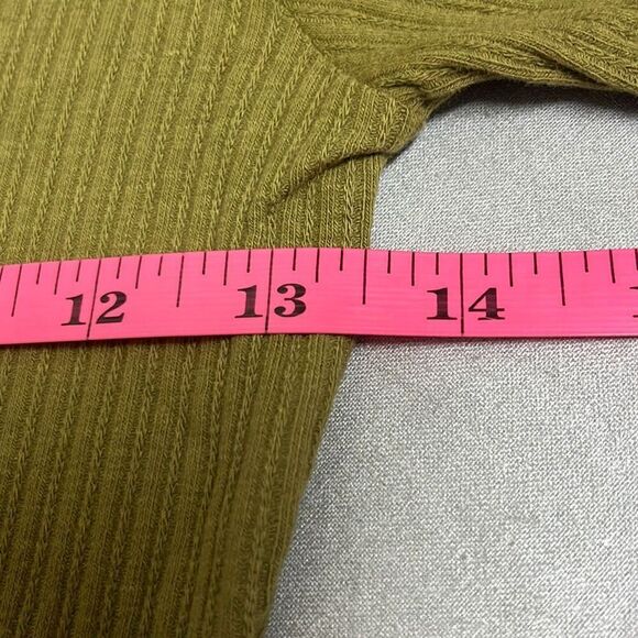 Revolve n:Philanthropy Ribbed Bodysuit Olive Green Square Neck Thong NWT Small - Picture 9 of 11